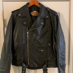 Harley Davidson Motorcycle jacket with embossed eagle on the back